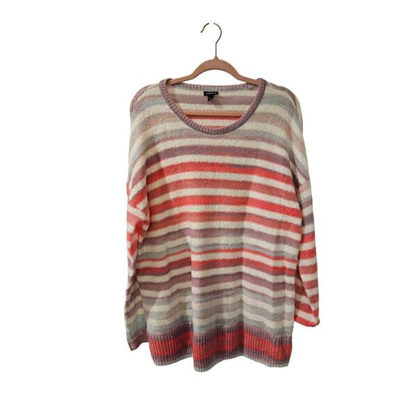 Torrid‎ Pullover Drop Shoulder Sweater Multi stripe size 1/ 1X/ 14-16 - Picture 1 of 6